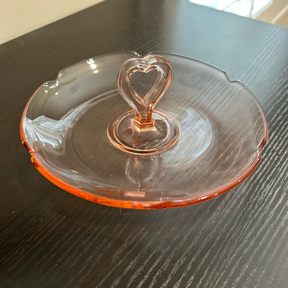 Vintage depression glass tray